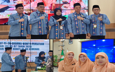 Ketua dan Anggota DWP MTsN 2 Tuban Hadiri Resepsi HUT DWP ke-26, Peringatan Hari Ibu ke-97, dan HAB ke-80 Kemenag Tuban