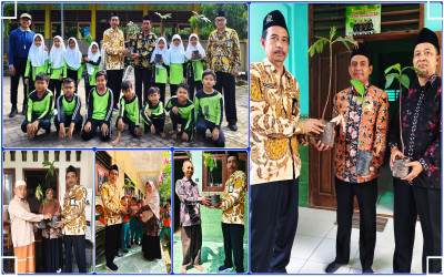 Kepala MTsN 2 Tuban Bagikan Bibit Pohon kepada Madrasah Sekitar sebagai Aktualisasi Program Eko-Theologi