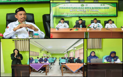 Mahasiswa Universitas Kiai Abdullah Faqih (UNKAFA) Gresik Buka “Fun English Program” di MTs Negeri 2 Tuban