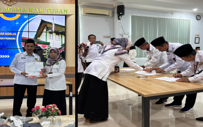 Kepala MTsN 2 Tuban Ikuti Rapat Sinergitas Program Kerja dan Penandatanganan Perkin Tahun 2026